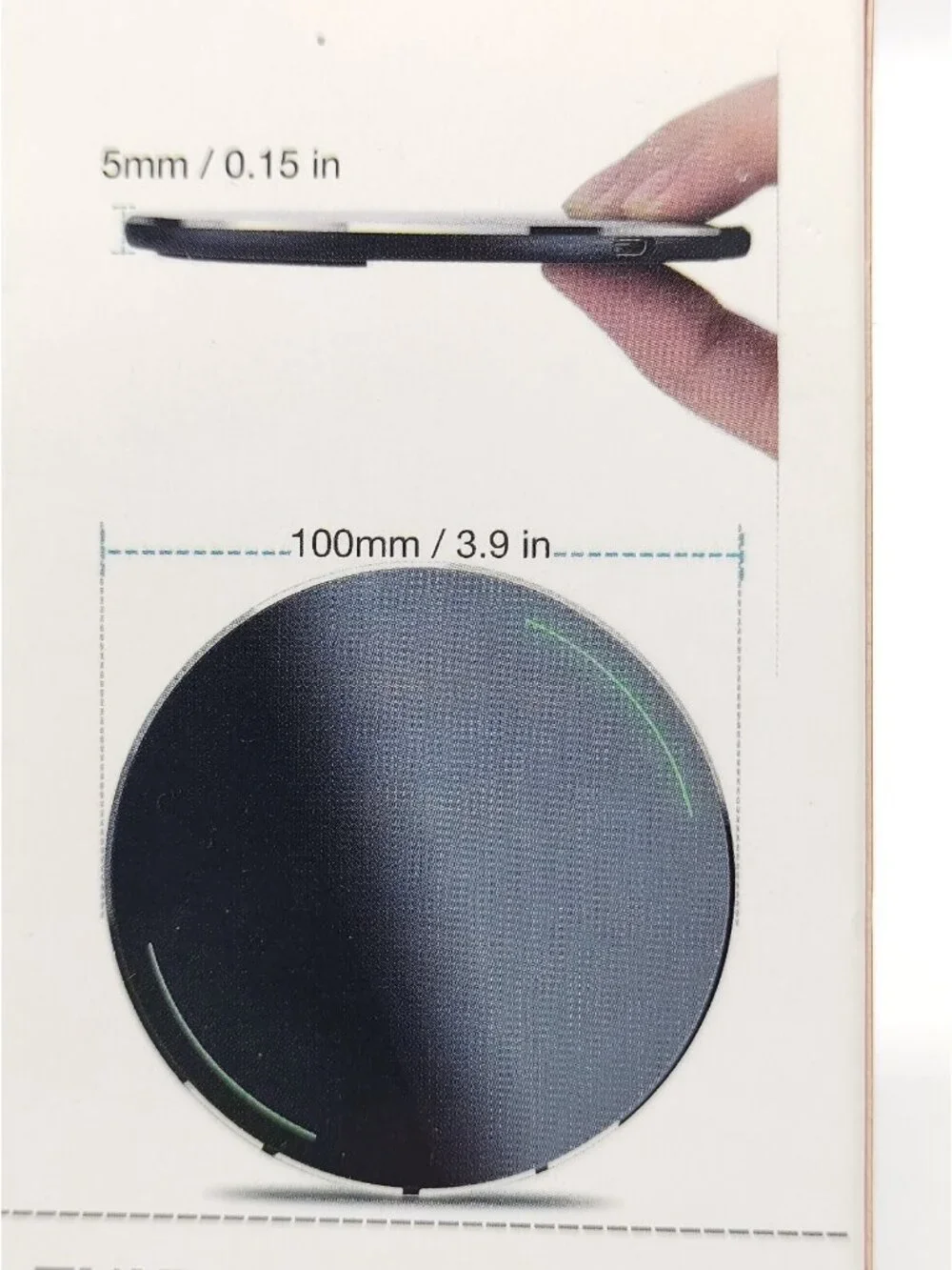 TOZO Wireless Fast Charger Charging Pad W1 LED Ultra Thin Aluminum BLUE